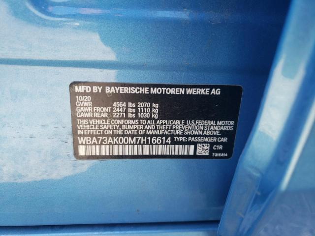 Photo 10 from auction – 2021 BMW 228XI with VIN WBA73AK00M7H16614