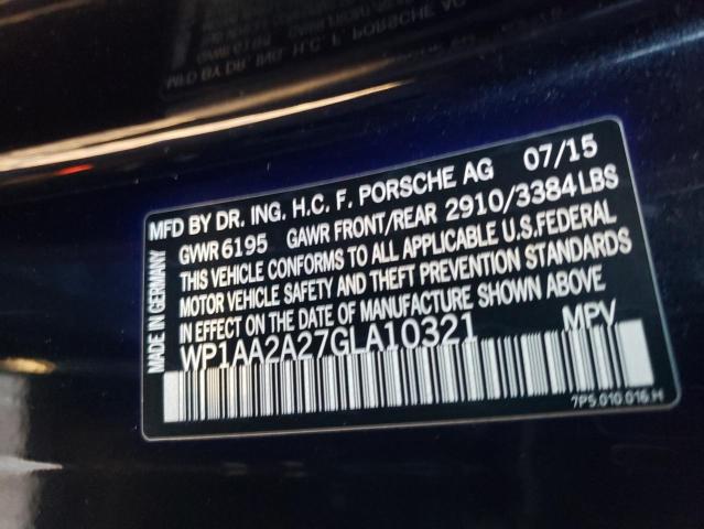 Photo 10 from auction – 2016 PORSCHE CAYENNE with VIN WP1AA2A27GLA10321