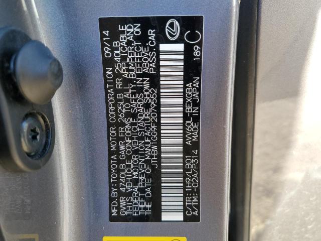 Photo 10 from auction – 2015 LEXUS ES 300H with VIN JTHBW1GG9F2079552