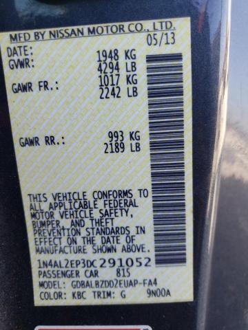 Photo 10 from auction – 2013 NISSAN ALTIMA S with VIN 1N4AL2EP3DC291052