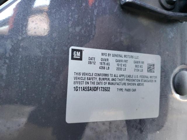 Photo 10 from auction – 2013 CHEVROLET MALIBU LS with VIN 1G11A5SA9DF173922