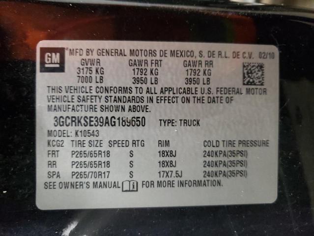 Photo 10 from auction – 2010 CHEVROLET SILVERADO with VIN 3GCRKSE39AG189650