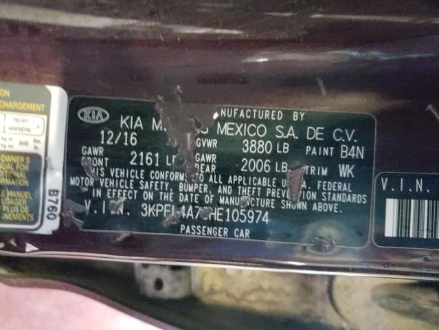Photo 10 from auction – 2017 KIA FORTE LX with VIN 3KPFL4A78HE105974
