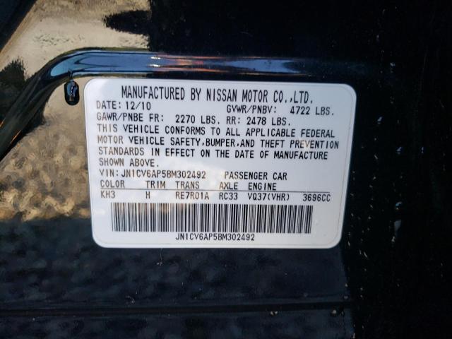 Photo 10 from auction – 2011 INFINITI G37 BASE with VIN JN1CV6AP5BM302492