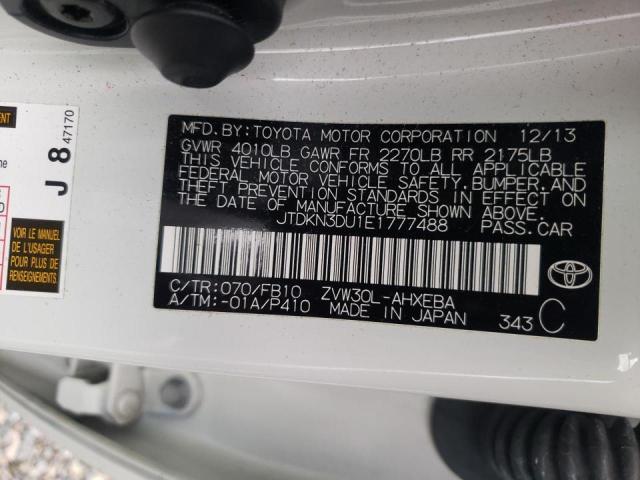 Photo 10 from auction – 2014 TOYOTA PRIUS with VIN JTDKN3DU1E1777488