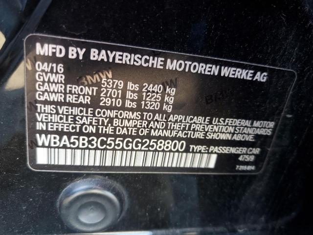 Photo 10 from auction – 2016 BMW 535 XI with VIN WBA5B3C55GG258800
