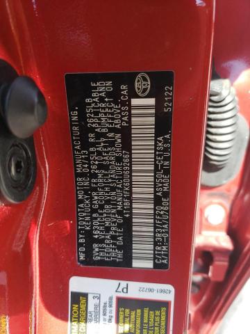Photo 10 from auction – 2013 TOYOTA CAMRY L with VIN 4T1BF1FK6DU692667
