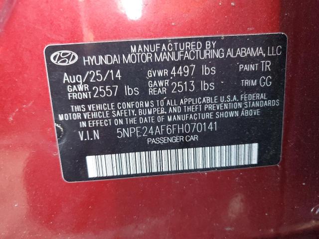 Photo 10 from auction – 2015 HYUNDAI SONATA SE with VIN 5NPE24AF6FH070141