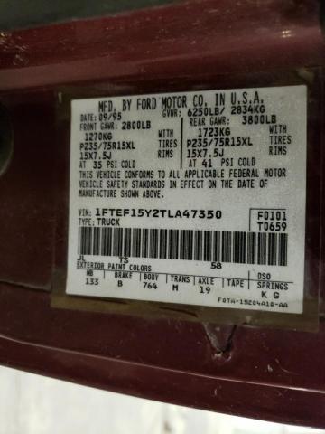 Photo 10 from auction – 1996 FORD F150 with VIN 1FTEF15Y2TLA47350