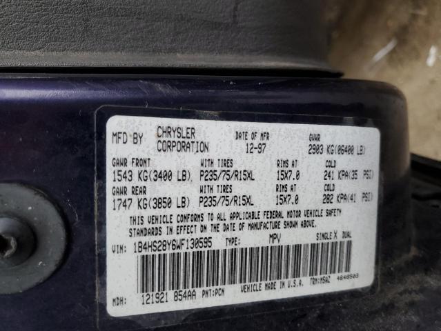 Photo 10 from auction – 1998 DODGE DURANGO with VIN 1B4HS28Y6WF130595