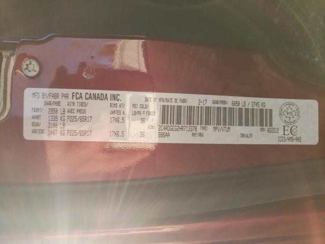Photo 10 from auction – 2017 DODGE GRAND CARA with VIN 2C4RDGEG2HR713378
