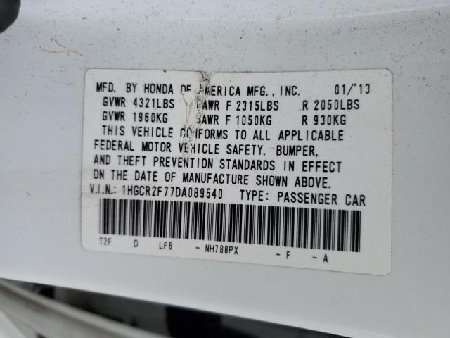 Photo 10 from auction – 2013 HONDA ACCORD EX with VIN 1HGCR2F77DA089540