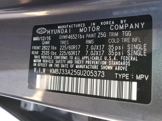 Photo 10 from auction – 2016 HYUNDAI TUCSON LIM with VIN KM8J33A25GU205373