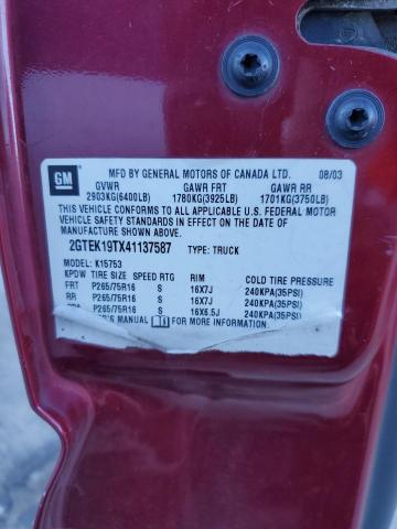Photo 10 from auction – 2004 GMC NEW SIERRA with VIN 2GTEK19TX41137587