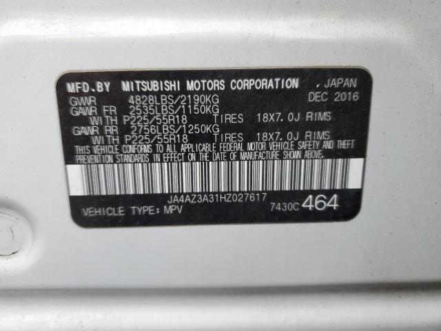 Photo 10 from auction – 2017 MITSUBISHI OUTLANDER with VIN JA4AZ3A31HZ027617