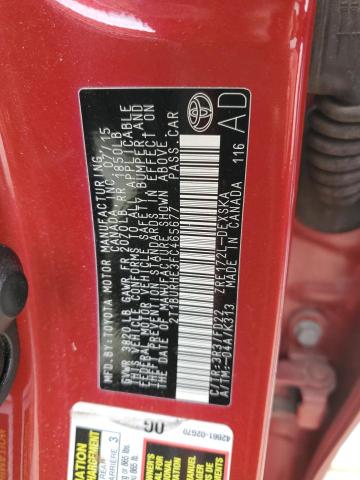 Photo 10 from auction – 2015 TOYOTA COROLLA L with VIN 2T1BURHE3FC465677