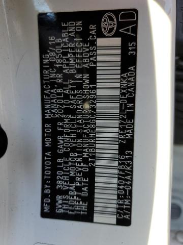 Photo 10 from auction – 2016 TOYOTA COROLLA L with VIN 2T1BURHE8GC732961