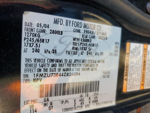 Photo 10 from auction – 2004 FORD EXPLORER with VIN 1FMZU73E44ZB26094
