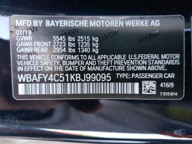 Photo 10 from auction – 2019 BMW M850XI with VIN WBAFY4C51KBJ99095