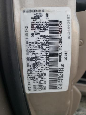 Photo 10 from auction – 2003 TOYOTA AVALON XL with VIN 4T1BF28B73U332020