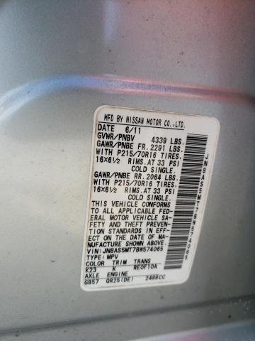 Photo 10 from auction – 2011 NISSAN ROGUE S with VIN JN8AS5MT7BW574065