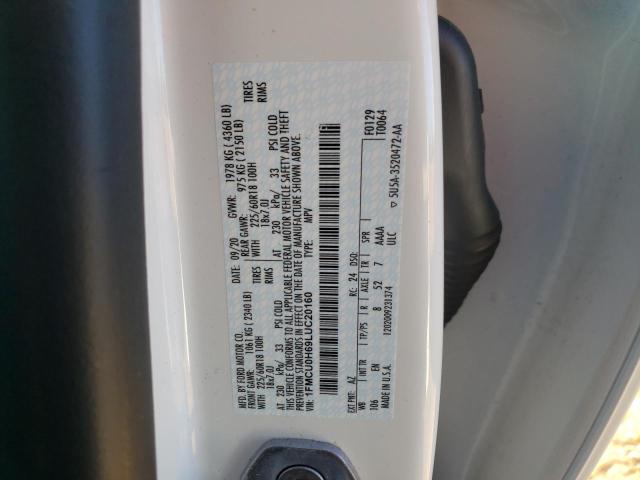 Photo 10 from auction – 2020 FORD ESCAPE SEL with VIN 1FMCU0H69LUC20160