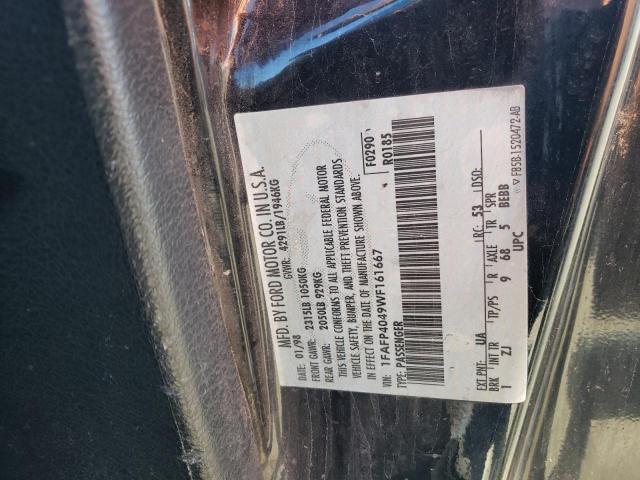 Photo 10 from auction – 1998 FORD MUSTANG with VIN 1FAFP4049WF161667