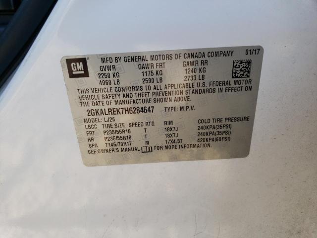 Photo 10 from auction – 2017 GMC TERRAIN DE with VIN 2GKALREK7H6284647