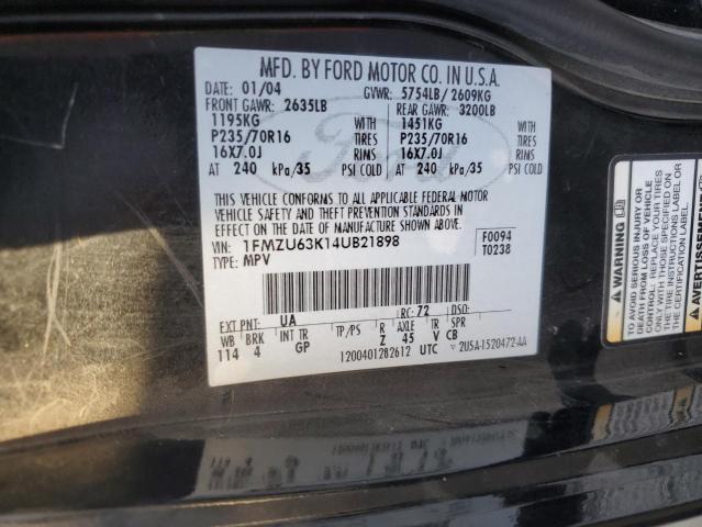 Photo 10 from auction – 2004 FORD EXPLORER X with VIN 1FMZU63K14UB21898