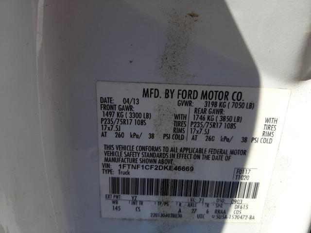 Zdjęcie 10 z aukcji – 2013 FORD F150 z VIN 1FTNF1CF2DKE46669