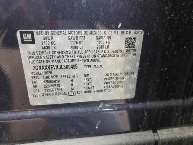 Photo 10 from auction – 2018 CHEVROLET EQUINOX PR with VIN 3GNAXVEVXJL300495