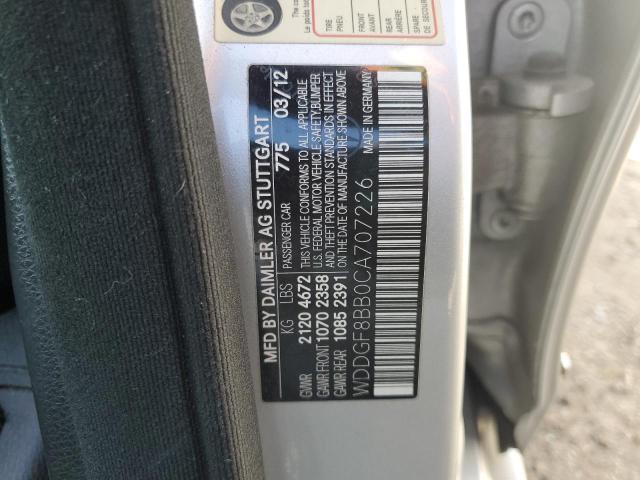 Photo 10 from auction – 2012 MERCEDES-BENZ C 300 4MAT with VIN WDDGF8BB0CA707226