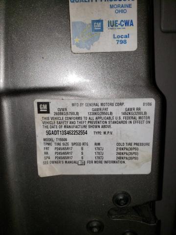 Photo 10 from auction – 2006 BUICK RAINIER CX with VIN 5GADT13S462252554