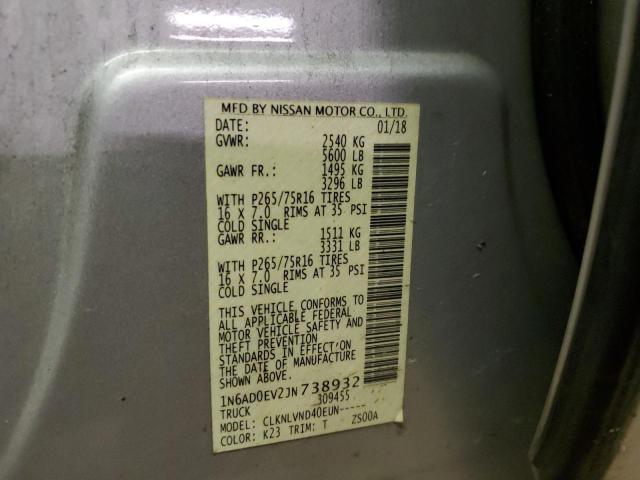 Photo 10 from auction – 2018 NISSAN FRONTIER S with VIN 1N6AD0EV2JN738932