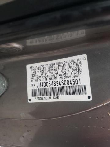 Photo 10 from auction – 2004 ACURA RSX with VIN JH4DC54894S004501
