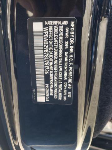 Photo 10 from auction – 2008 PORSCHE CAYMAN S with VIN WP0AB29878U781736
