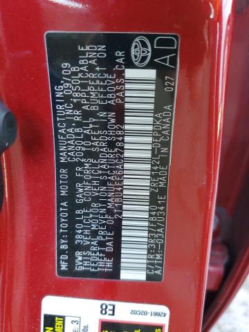 Zdjęcie 10 z aukcji – 2010 TOYOTA COROLLA BA z VIN 2T1BU4EE6AC278482