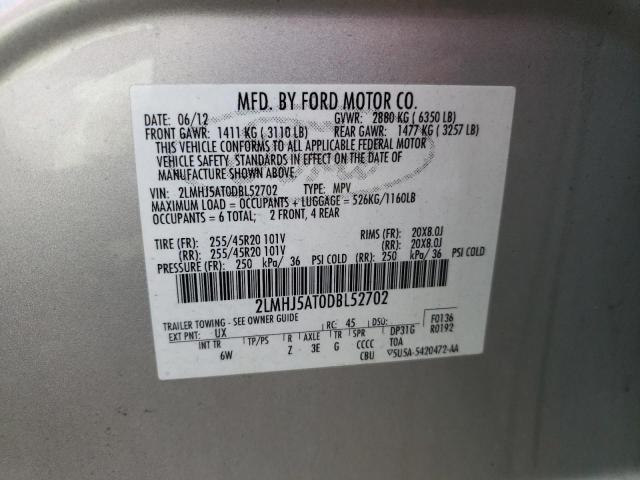 Photo 10 from auction – 2013 LINCOLN MKT with VIN 2LMHJ5AT0DBL52702