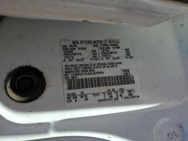 Photo 10 from auction – 2003 FORD EXPEDITION with VIN 1FMPU17L63LA70996