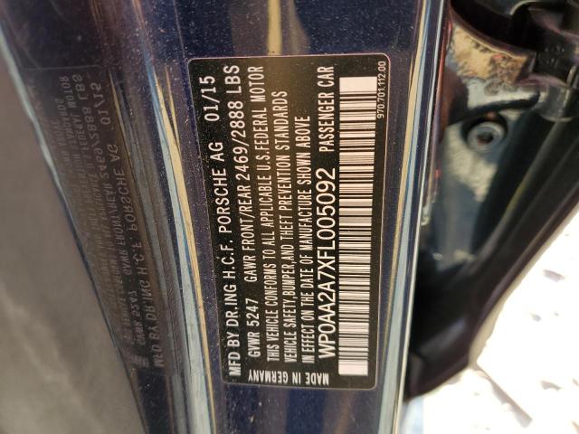 Photo 10 from auction – 2015 PORSCHE PANAMERA 2 with VIN WP0AA2A7XFL005092
