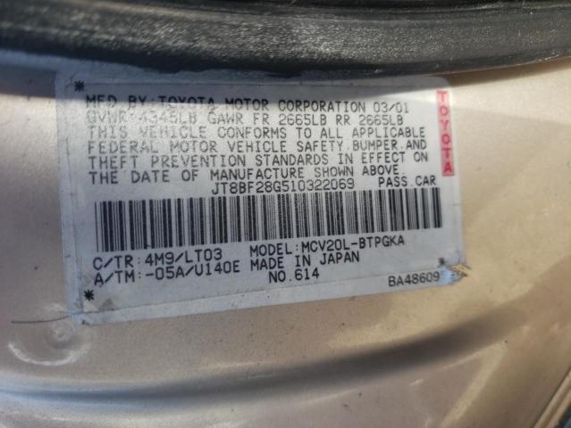 Photo 10 from auction – 2001 LEXUS ES 300 with VIN JT8BF28G915105594