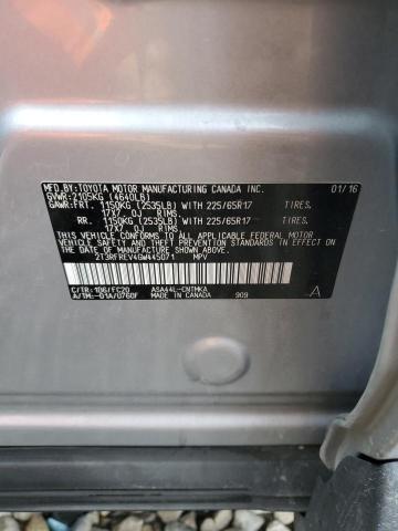 Photo 10 from auction – 2016 TOYOTA RAV4 XLE with VIN 2T3RFREV4GW445071