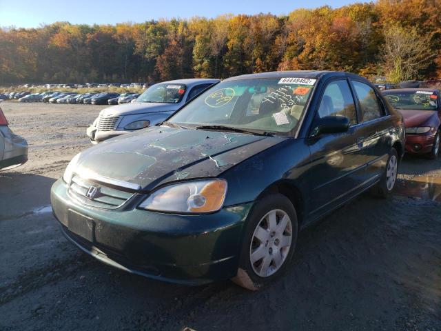 Photo 2 from auction – 2002 HONDA CIVIC EX with VIN 2HGES26742H577372