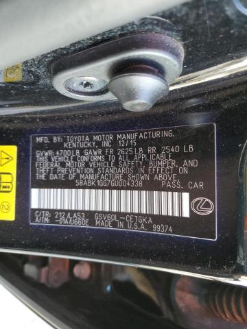 Photo 10 from auction – 2016 LEXUS ES 350 with VIN 58ABK1GG7GU004338