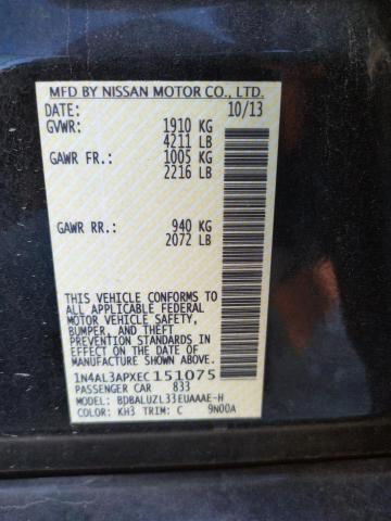 Photo 10 from auction – 2014 NISSAN ALTIMA 2.5 with VIN 1N4AL3APXEC151075