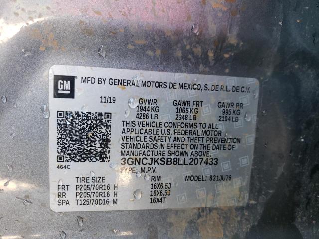Photo 10 from auction – 2020 CHEVROLET TRAX LS with VIN 3GNCJKSB8LL207433