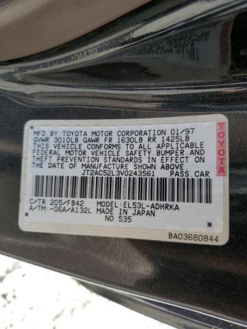 Photo 10 from auction – 1997 TOYOTA TERCEL CE with VIN JT2AC52L3V0243561