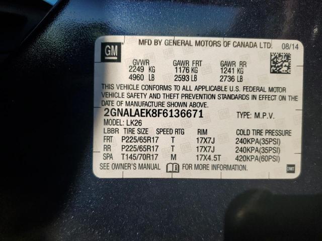 Zdjęcie 10 z aukcji – 2015 CHEVROLET EQUINOX LS z VIN 2GNALAEK8F6136671
