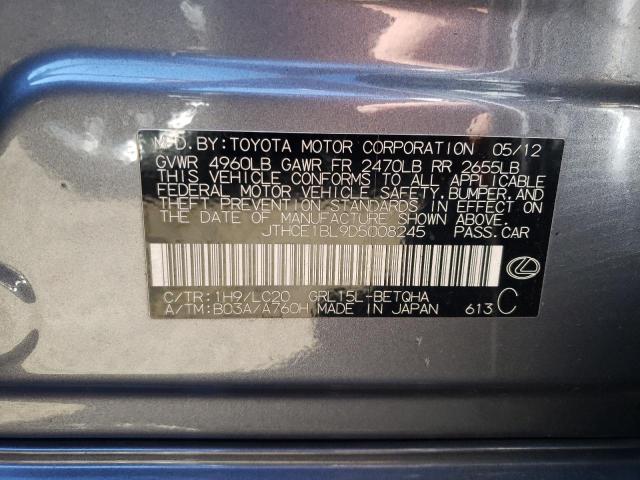 Photo 10 from auction – 2013 LEXUS GS 350 with VIN JTHCE1BL9D5008245