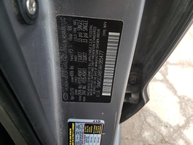 Photo 10 from auction – 2010 HYUNDAI SANTA FE G with VIN 5NMSG3AB1AH385477